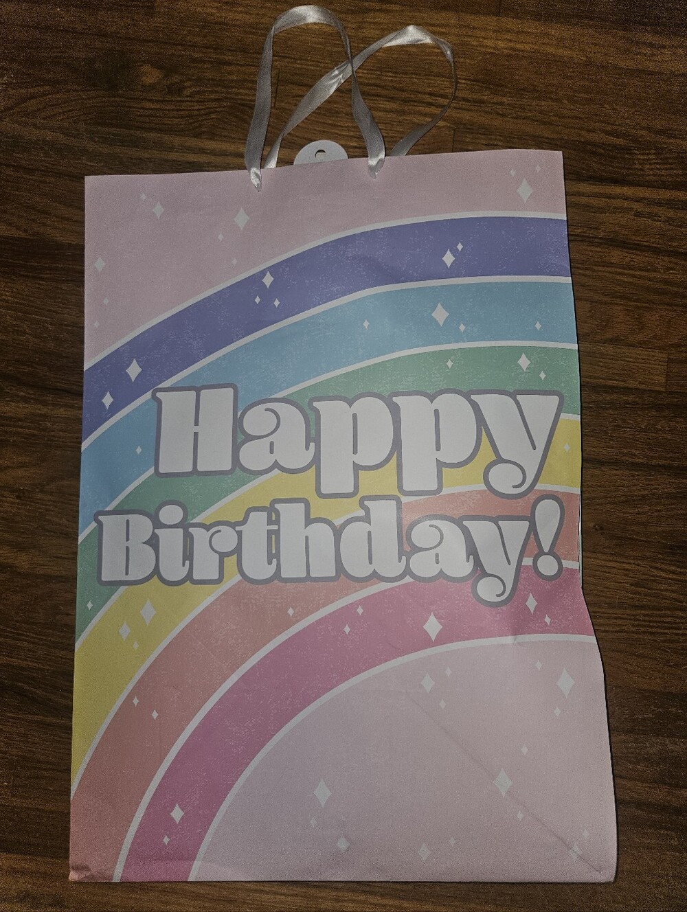 Pastel Rainbow "Happy Birthday" Gift Bag By Spritz